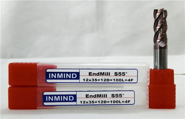 HRC55 โซลิดคาร์ไบด์ End Mill ตัดความแม่นยำสูงสแควร์เครื่องมือตัดฟันแบบยาวพิเศษ