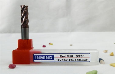 HRC55 โซลิดคาร์ไบด์ End Mill ตัดความแม่นยำสูงสแควร์เครื่องมือตัดฟันแบบยาวพิเศษ