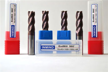 ป้อนสูงที่กำหนดเองแคว End Mill CNC ความแม่นยำสูงเครื่องมือตัดคาร์ไบด์ HRC60