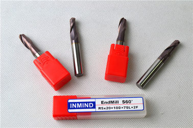 ที่มีประสิทธิภาพสูง HRC60 CNC เครื่องมือทังสเตนคาร์ไบด์ End Mills ตัดความแม่นยำสูง