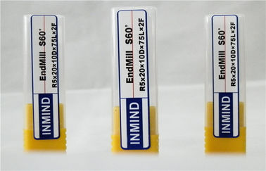 2 ขลุ่ย CNC บอลจมูกโรงสีสิ้นสุดด้วยของแข็งคาร์ไบด์ก้านเหล็ก / สแตนเลส