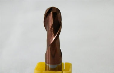 2 ขลุ่ย CNC บอลจมูกโรงสีสิ้นสุดด้วยของแข็งคาร์ไบด์ก้านเหล็ก / สแตนเลส