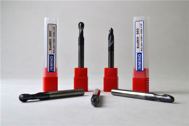 เครื่องมือตัดคาร์ไบด์ที่กำหนดเอง Ball End Mill ตัดรอบ HRC60 ยาวก้าน
