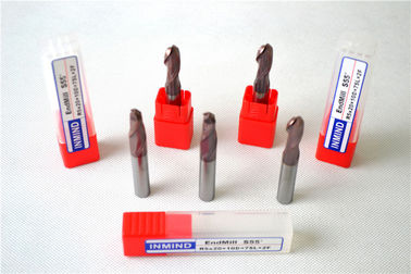 HRC55 มาตรฐานโซลิดคาร์ไบด์ End Mills / High Speed ​​บอลตัดจมูกมิลลิ่ง