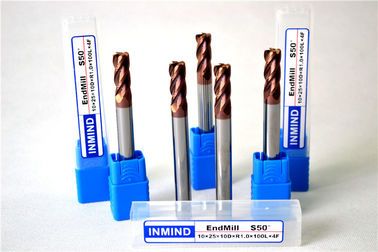 เสริม Long CNC มุมรัศมี End Mill 4 ขลุ่ยโซลิดคาร์ไบด์เครื่องมือตัด