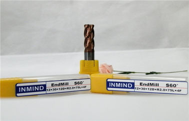 ความเร็วสูงรัศมีมุมปัดเศษ End Mill ตัด HRC60 คาร์ไบด์เครื่องมือตัด