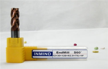 ความเร็วสูงรัศมีมุมปัดเศษ End Mill ตัด HRC60 คาร์ไบด์เครื่องมือตัด