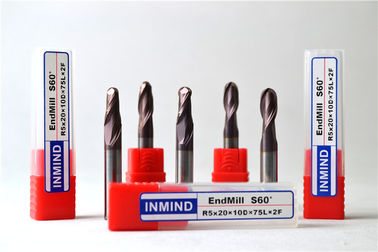 TiAlN เคลือบบอลไมโคร End Mills โซลิดคาร์ไบด์เครื่องมือตัดด้วยความเร็วสูง