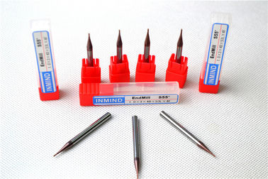สองขลุ่ย HRC60 ไมโคร End Mills ไมโครขนาด HRC55 ตัด 0.3mm 0.9mm ไป