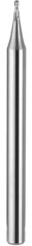 ความเร็วสูง 2 ขลุ่ยลูกจมูกไมโคร End Mills HRC55 ตัด 0.5-0.6um