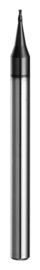 ความเร็วสูง 2 ขลุ่ยลูกจมูกไมโคร End Mills HRC55 ตัด 0.5-0.6um