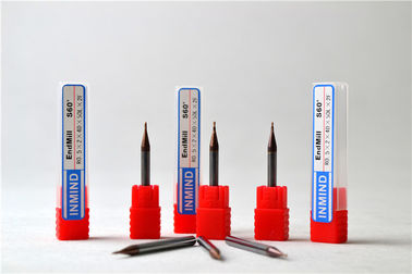ที่กำหนดเองแข็งคาร์ไบด์ไมโคร End Mills TIALN เคลือบบอล 0.3um จมูก Endmill