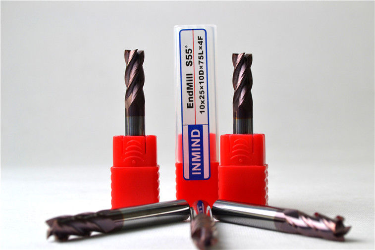 ทังสเตนคาร์ไบด์สแควร์ที่กำหนดเอง End Mill 4 ขลุ่ย / สล็อต End Mill ตัด 0.5um - 0.6um