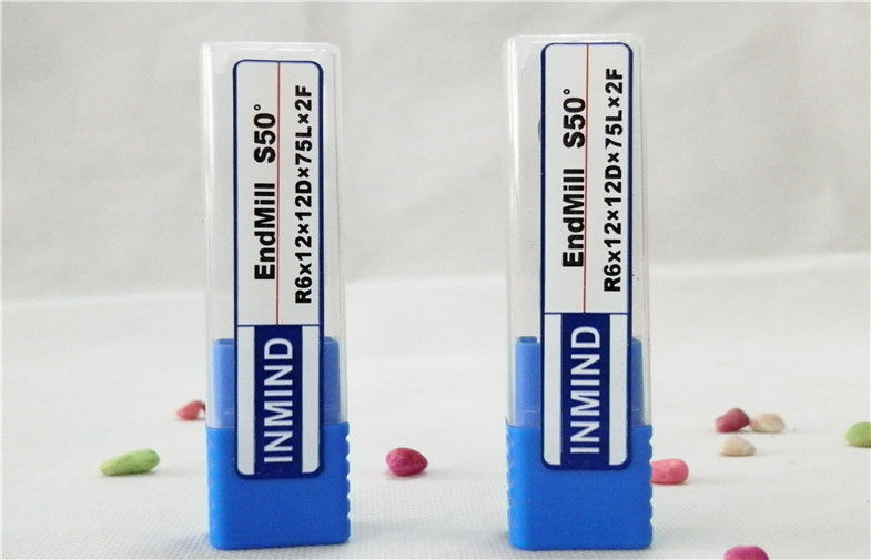 HRC50 คาร์ไบด์บอลจมูกโรงสีสิ้นสุด Mirco เมล็ดเครื่องมือตัด Endmill หยาบเพื่อการตกแต่ง