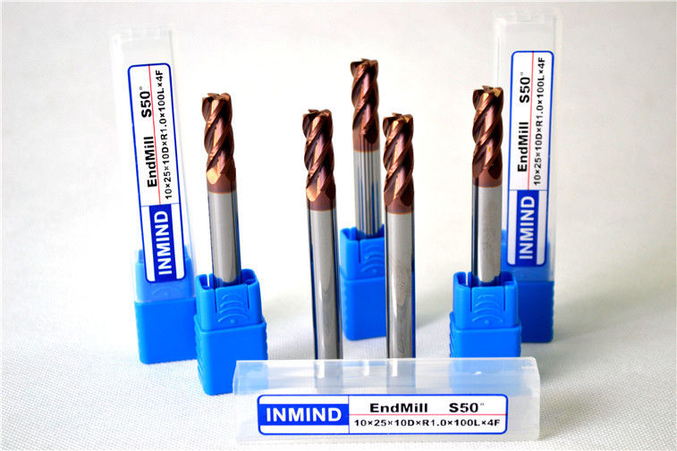 เสริม Long CNC มุมรัศมี End Mill 4 ขลุ่ยโซลิดคาร์ไบด์เครื่องมือตัด